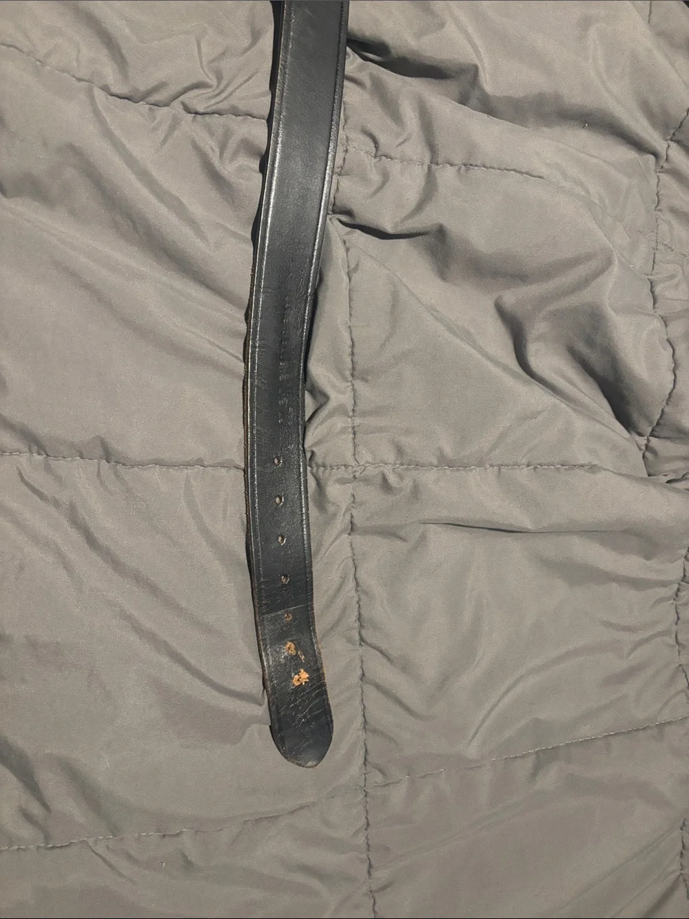 Black leather belt